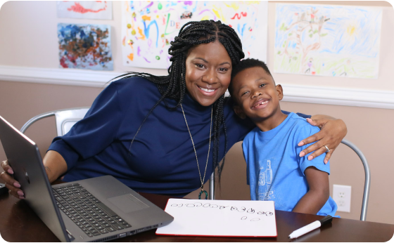 teacher with student