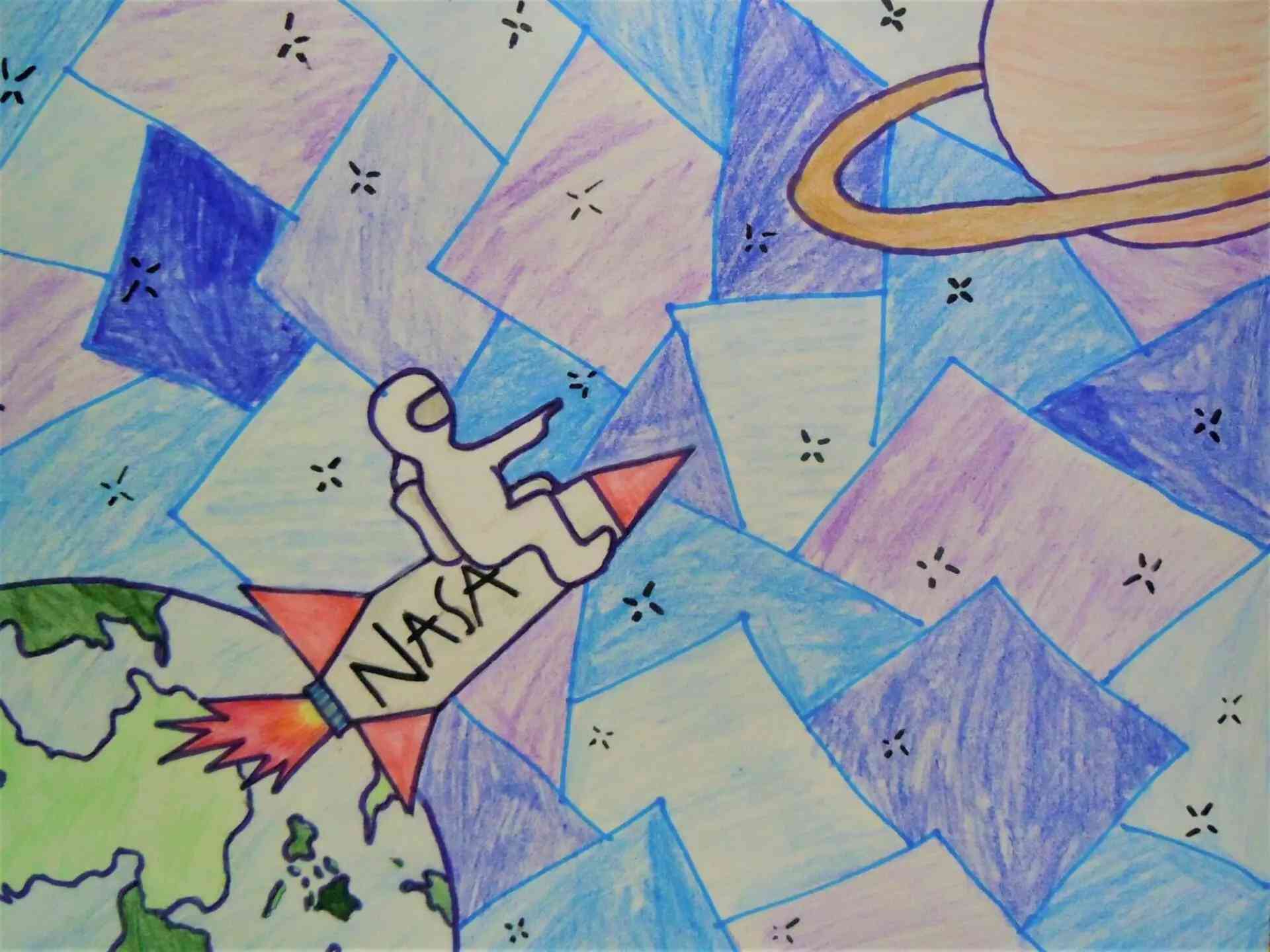 astronaut on rocket in space