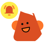 orange icon with alarm