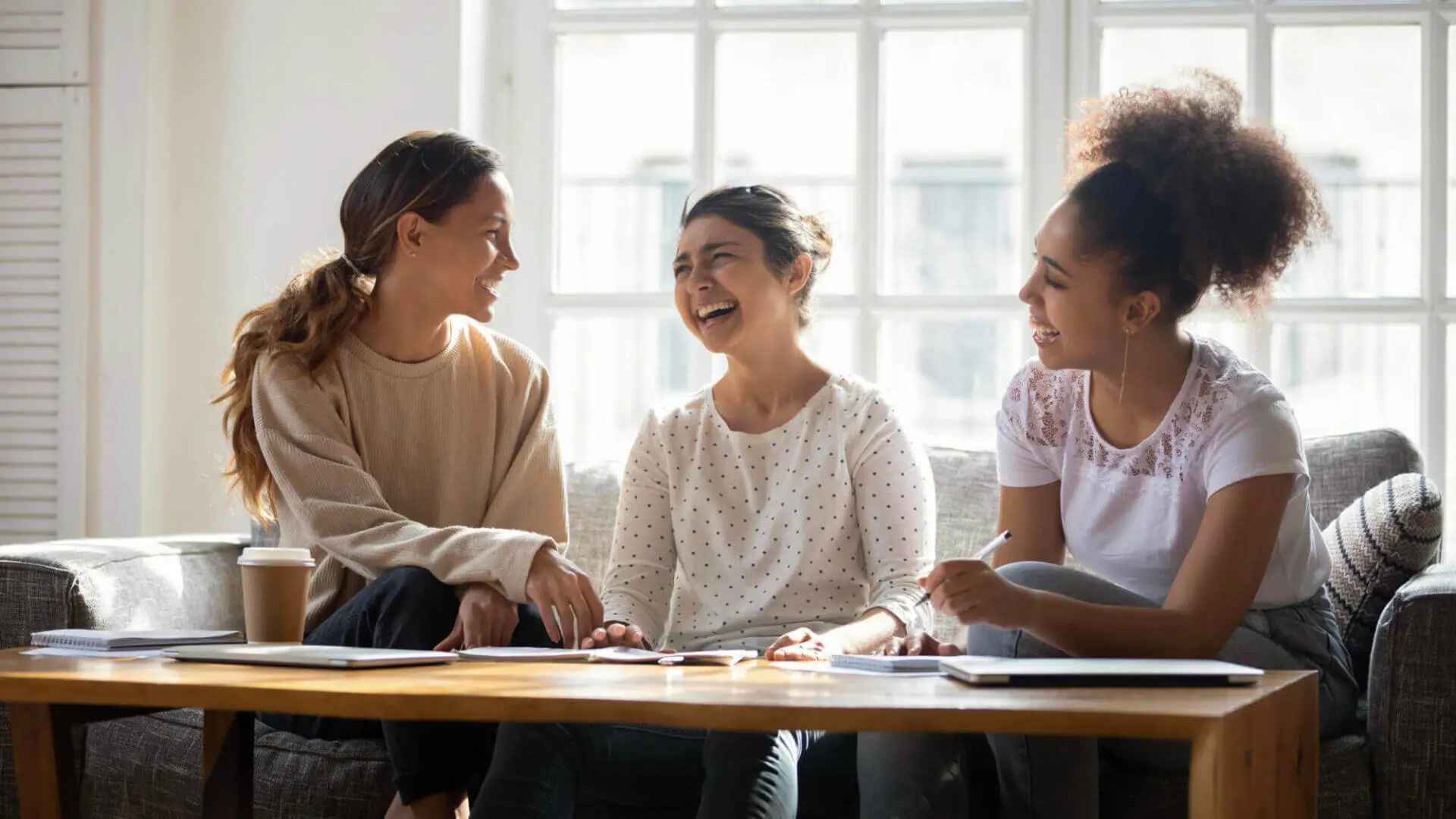 girls smiling
